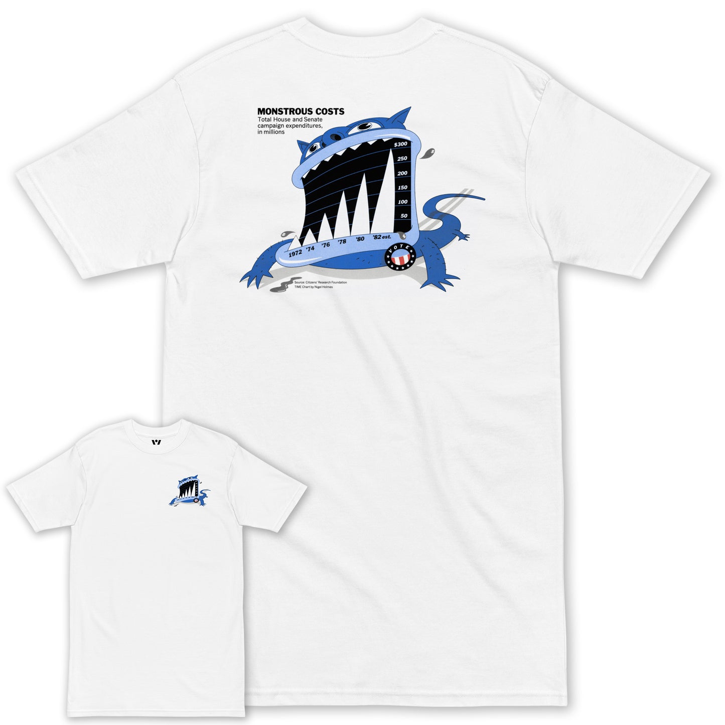 Monstrous Costs BLUE heavyweight tee